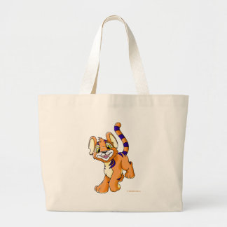Adventurous orange Kougra Large Tote Bag