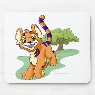 Adventurous orange Kougra on Mystery Island Mouse Mat