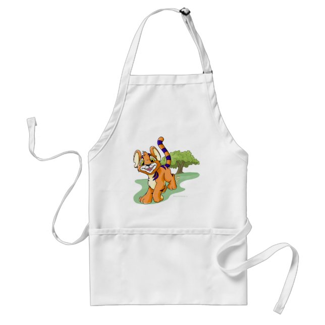 Adventurous orange Kougra on Mystery Island Standard Apron (Front)