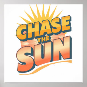 Adventurous Travel and Sunshine Slogan Poster