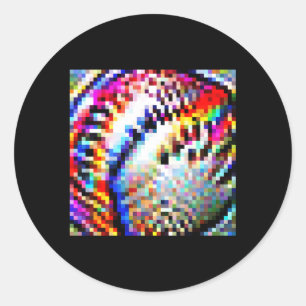 Adversarial Anti-Facial Recognition Camouflage Inv Classic Round Sticker