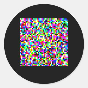 Adversarial Anti-Facial Recognition Camouflage Inv Classic Round Sticker