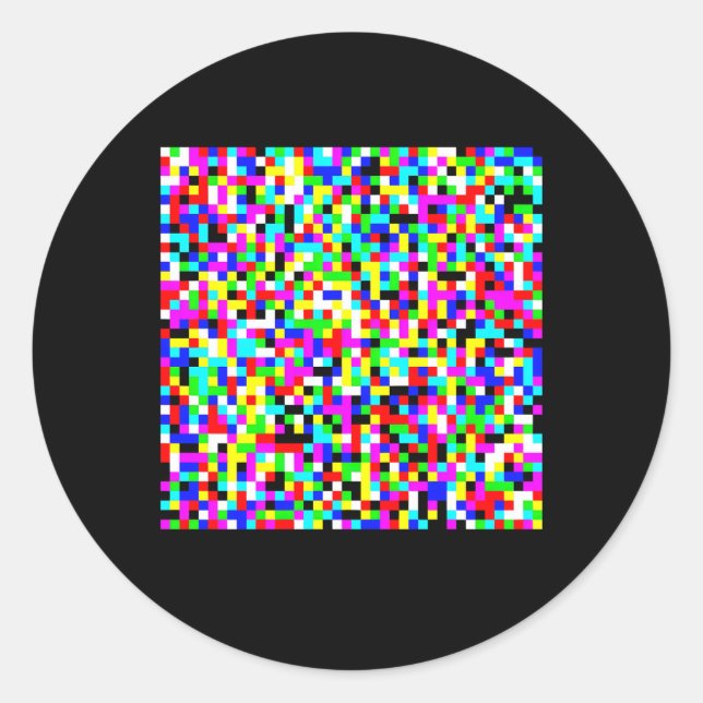 Adversarial Anti-Facial Recognition Camouflage Inv Classic Round Sticker (Front)