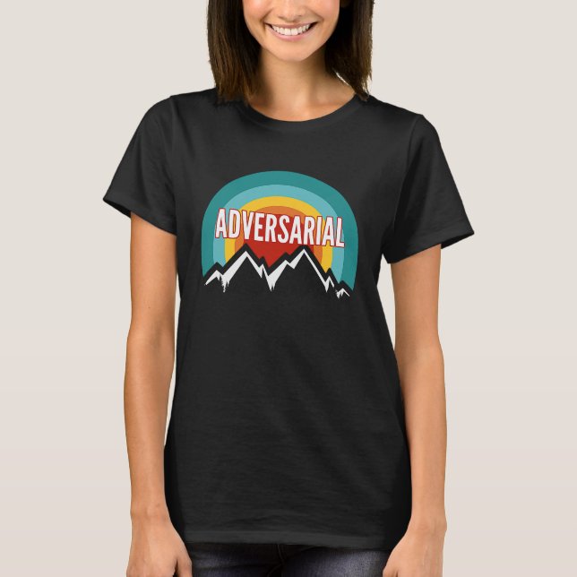 Adversarial Vintage Retro Sunset T-Shirt (Front)