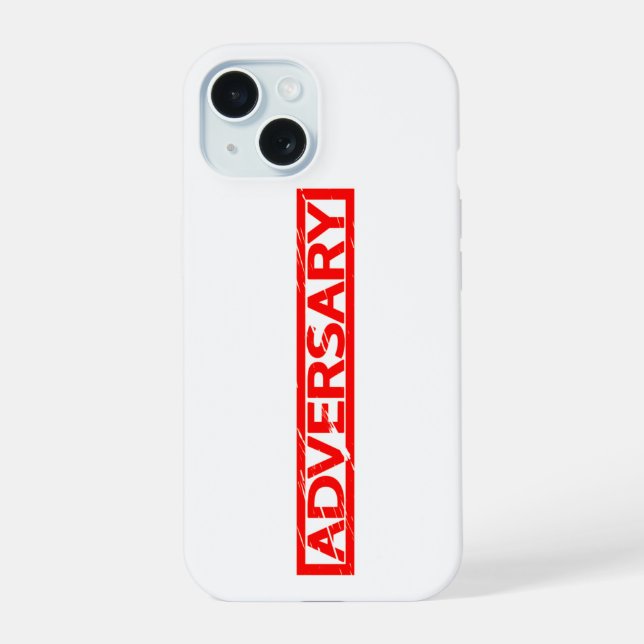 Adversary Stamp iPhone 15 Case (Back)