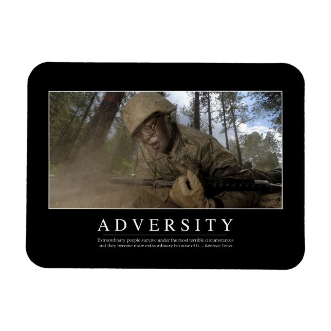 Adversity: Inspirational Quote Magnet (Horizontal)