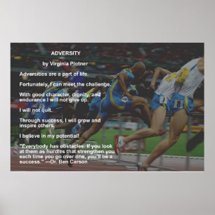 Adversity poster with quote by Dr. Ben Carson