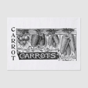 Advert 4 vintage carrots tissue paper
