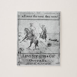 Advert for Levi Strauss & Co, c.1900 (litho) Jigsaw Puzzle