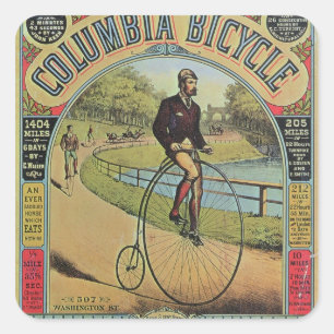 Advert for the Columbia Bicycle Square Sticker