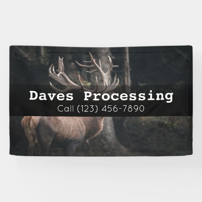 Advertise Game Deer Animal Processing Business Ban Banner (Horizontal)