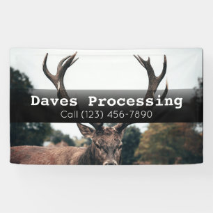 Advertise Game Deer Animal Processing Business Banner