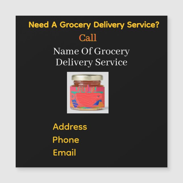 Advertise Need A Grocery Delivery Service? Card (Front)