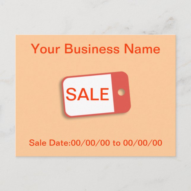Advertise Sale Postcard (Front)