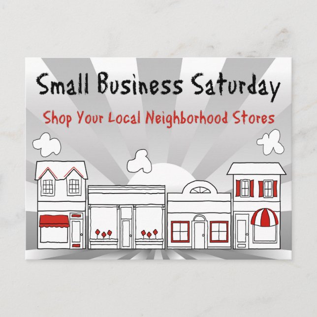 Advertise Sales! Small Business Saturday  Postcard (Front)