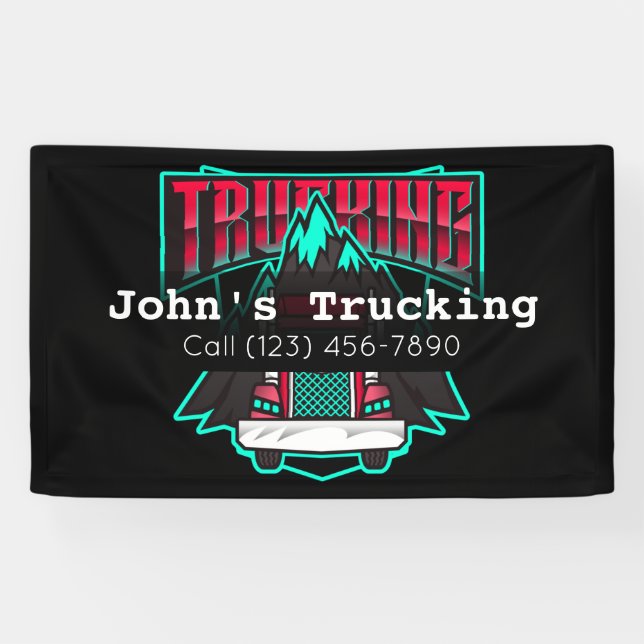 Advertise Trucking Company Business Banner (Horizontal)