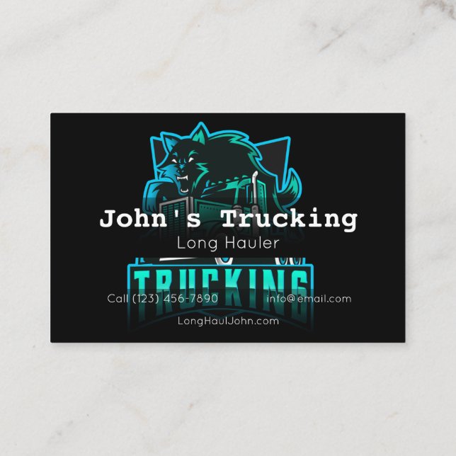 Advertise Trucking Company Services Hauling Busine Business Card (Back)