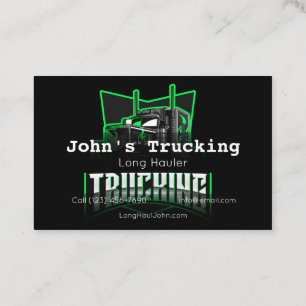 Advertise Trucking Company Services Hauling Busine Business Card