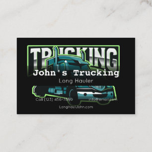 Advertise Trucking Company Services Hauling Busine Business Card
