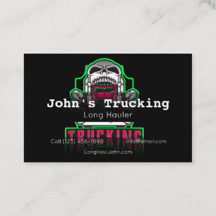 Advertise Trucking Company Services Hauling Busine Business Card