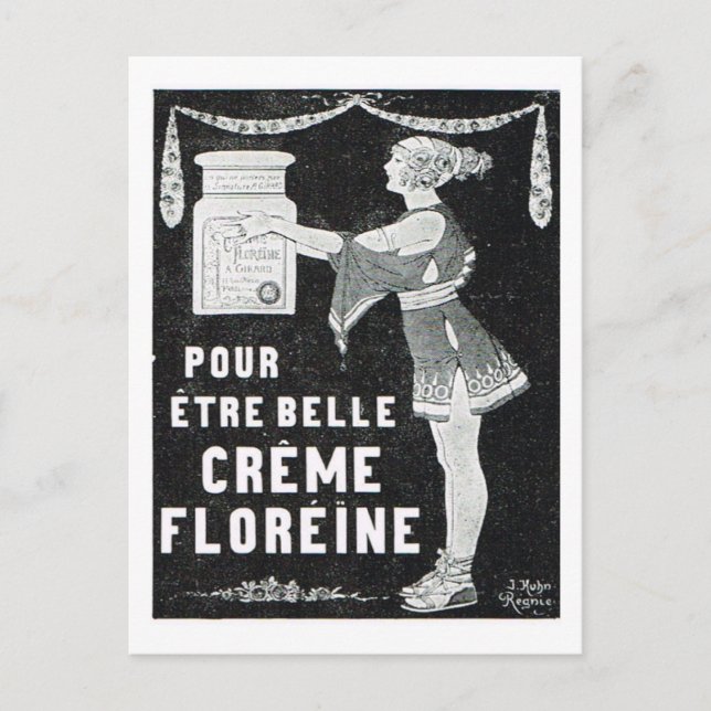 Advertisement, Creme Floreine Postcard (Front)