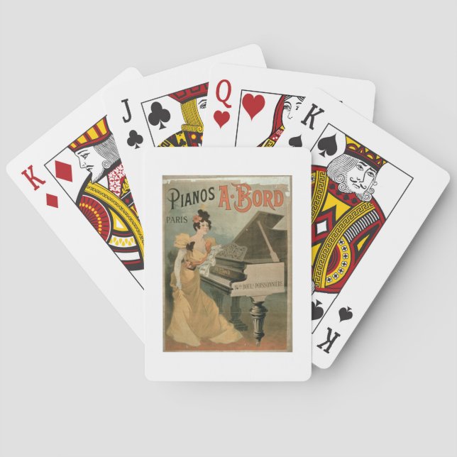 Advertisement for 'A. Bord Pianos, Paris' (colour Playing Cards (Back)