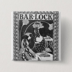Advertisement for Bar-Lock Typewriters, c.1895 15 Cm Square Badge