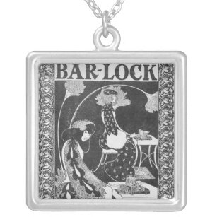 Advertisement for Bar-Lock Typewriters, c.1895 Silver Plated Necklace