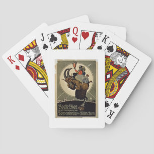 Advertisement for 'Bock Beer from Lowenbrau Brewer Playing Cards