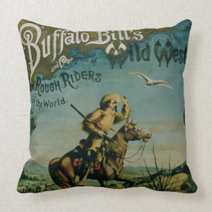 Advertisement for 'Buffalo Bill's Wild West and Co Cushion