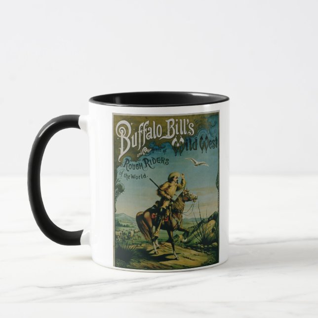 Advertisement for 'Buffalo Bill's Wild West and Co Mug (Left)