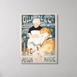 Advertisement for Delhaize, Brothers and Co. at th Canvas Print