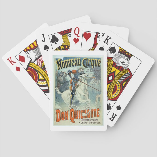 Advertisement for 'Don Quixote, New Circus', Horse Playing Cards (Back)