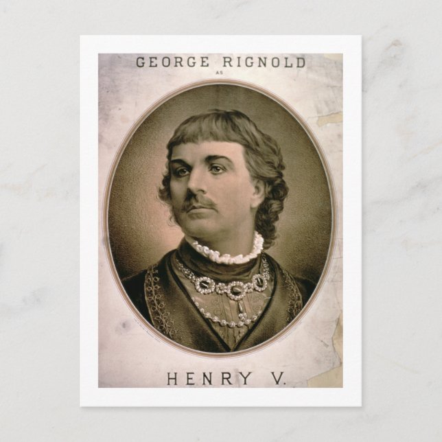 Advertisement For 'George Rignold as Henry V' (col Postcard (Front)