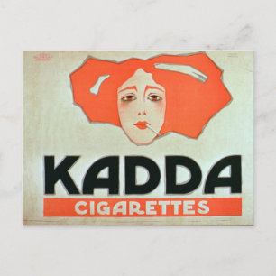 Advertisement for 'Kadda Cigarettes' (colour litho Postcard