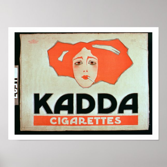 Advertisement for 'Kadda Cigarettes' (colour litho Poster (Front)