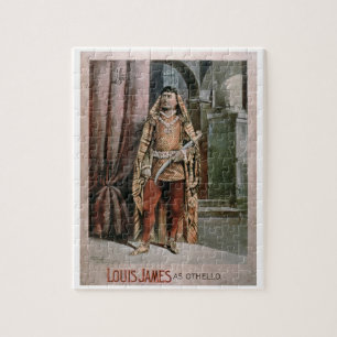 Advertisement for 'Louis James As Othello' (colour Jigsaw Puzzle