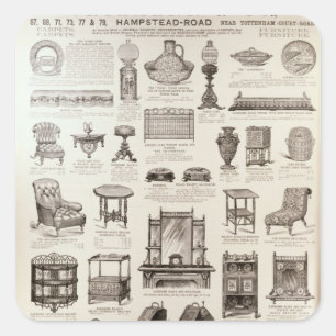 Advertisement for Oetzmann & Co. Square Sticker