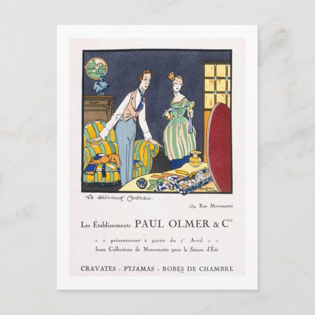 Advertisement for Paul Olmer's Summer Collection, Postcard (Front)