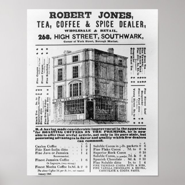 Advertisement for Robert Jones, Tea Poster (Front)