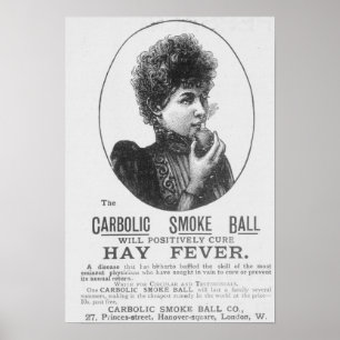 Advertisement for the Carbolic Smoke Ball Poster