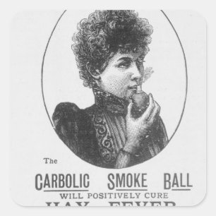 Advertisement for the Carbolic Smoke Ball Square Sticker