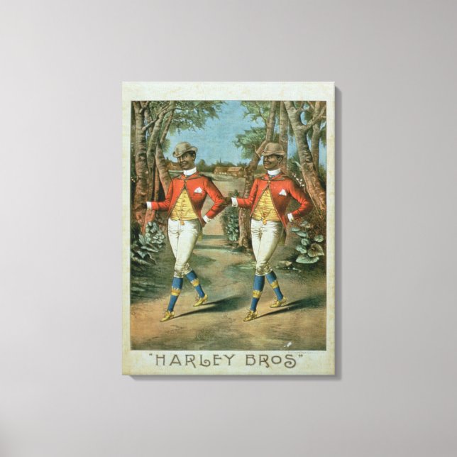 Advertisement for the 'Harley Brothers' (colour li Canvas Print (Front)