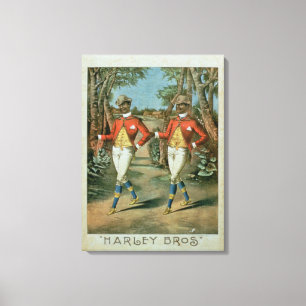 Advertisement for the 'Harley Brothers' (colour li Canvas Print