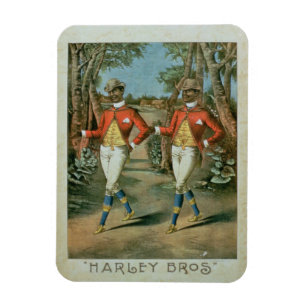 Advertisement for the 'Harley Brothers' (colour li Magnet