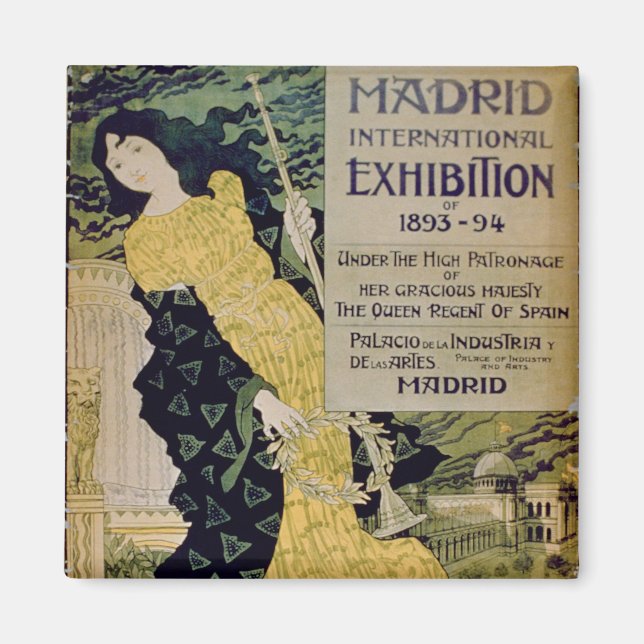 Advertisement for the 'Madrid International Exhibi Magnet (Front)