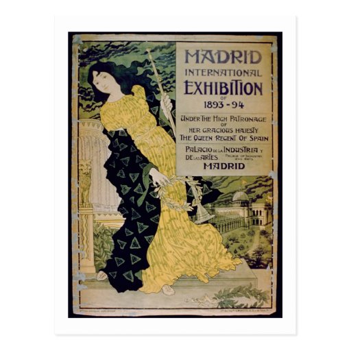 Image of Advertisement for the 'Madrid International Exhibi Postcard