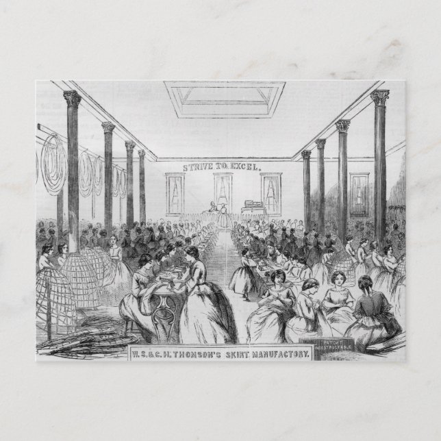 Advertisement for Thomson's Skirt Manufacture Postcard (Front)