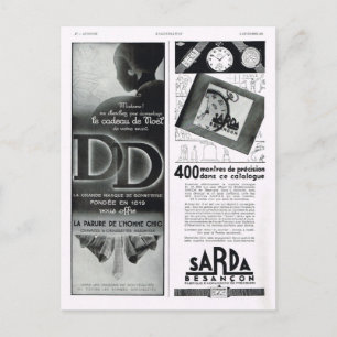 Advertisement, Sarda, Besançon Holiday Postcard