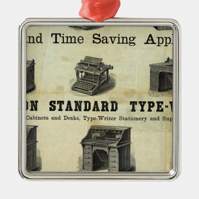 Advertisement with Guide Map Metal Tree Decoration (Front)